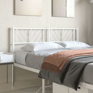 Cabeceira de cama 120 cm metal branco ptob2918