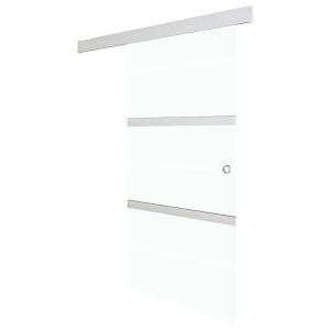 Porta deslizante batente suave vidro esg/alumínio 76x205 cm