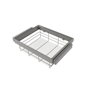 Emuca kit de cesto aramado e estrutura ajustável quartz para roupeiros,