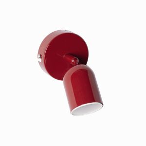 Aplique De Parede Vermelho Em Metal GU10 Orientável Para Interior Moderno