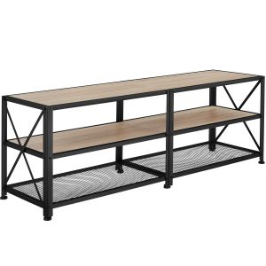 Mueble bajo para televisor, madeira industrial clara, roble sonoma