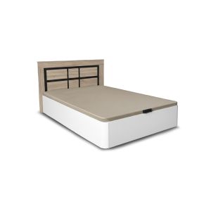 Conjunto de cama box dobrável branca de 150 cm + cabeceira kiara cambria e