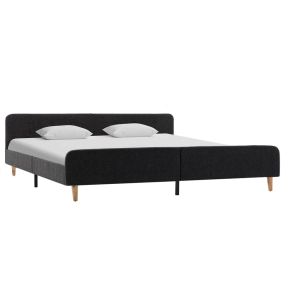 vidaXL estructura de cama de arpillera gris oscuro 180x200 cm