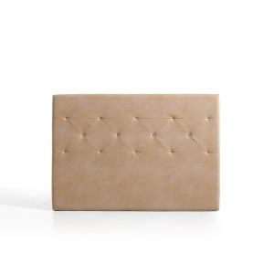 Cabeceira zafiro para cama de 150 de tela camel 154x115x8. Matris