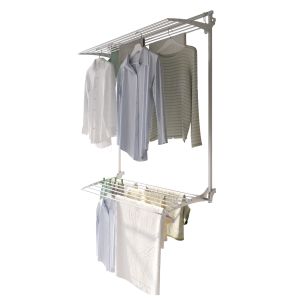 Estendebiancheria 152 cm foxydry plus cinza, compacto e ajustável