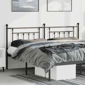 Cabeceira de cama 193 cm metal preto ewg5831