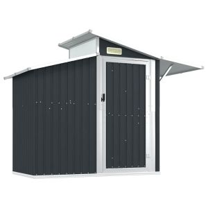 Abrigo de jardim 270x130x208,5 cm aço galvanizado antracite