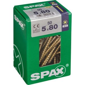 Tirafondo cabeza plana yellox - l - 5x80 mm