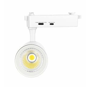Foco LED branco orientável 40w parma, calha monofásica, 4400lm, 4cct