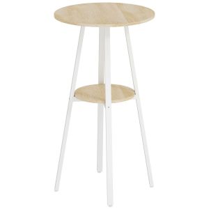 Mesa de bar ø55x95 cm color marrón Homcom, casa - mesas