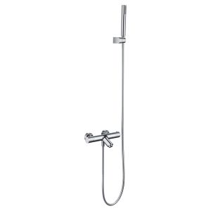 Kit termostático banheira-duche cromado em latão e zama