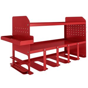 Organizador de ferramentas de jardim 61,8x23x32,7 cm metal color rojo