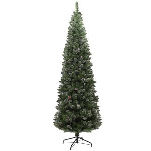 Árvore de natal ø80x225 cm plástico e aço color verde Homcom, casa - natal