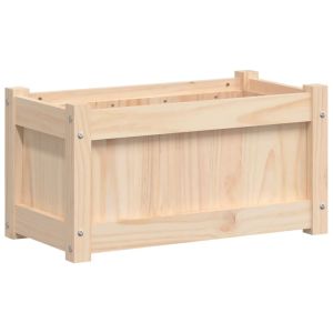 vidaXL jardinera de madera maciza de pino 60x31x31 cm