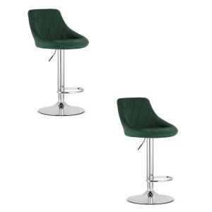 Valora banquetas daka veludo verde base cromada x2