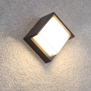 Candeeiro de parede LED 15w preto quadrado ip65 com tampa - 6000k - silamp