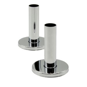 Kibath kit para toalheiros redondos com acabamento cromado latão brilhante