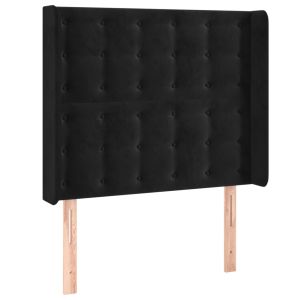 vidaXL cabecero con orejas de terciopelo negro 83x16x118/128 cm
