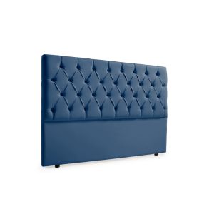 Cabeceira estofada capri pele sintética 130x120x12 cm - moonia