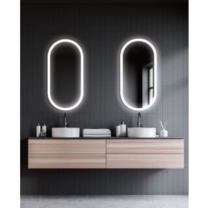 LEDimex-espelho canada 90x50 LED elíptico moldura acrílica
