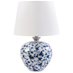 Candeeiro de mesa silves porcelana branco/azul