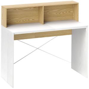 Secretária 110x50x102,6 cm color marrón Homcom, escritório - secretárias