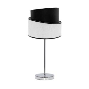 Hara candeeiro de mesa 1xe14 cromo/branco-preto 45x18x18 cm