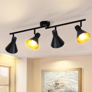 Nettlife luminária de teto negro e14 71x11