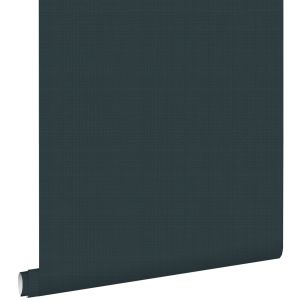 Estahome papel de parede textura de linho azul tinta 53 cm x 10.05 m