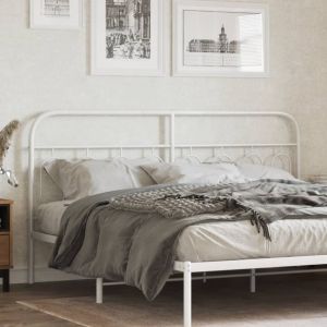 Cabeceira de cama 183 cm metal branco ptob4290