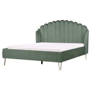 Cama veludo ambillou 160 x 200 cm verde