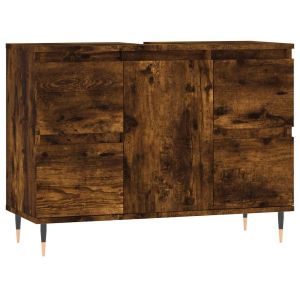 Armário casa de banho 80x33x60 cm deriv.madeira carvalho fumado