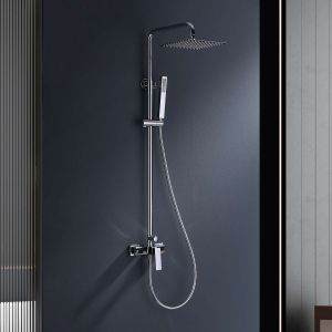 Conjunto duche misturador sky bath cromado série infinite