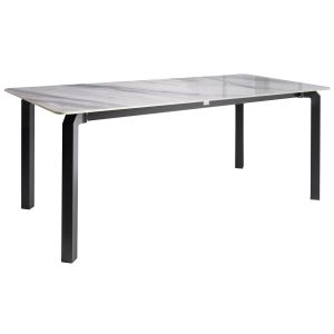 Mesa de refeição de jardim feletto 180 cm 90 cm pedra mármore cinzento
