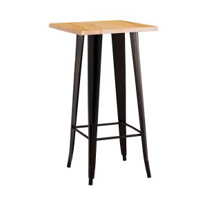 Mesa auxiliar alta quadrada strong 60x60x105cm preto Thinia Home