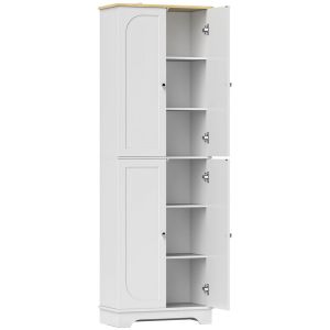 Armário de cozinha 60x30x183 cm color blanco Homcom, casa - cozinha