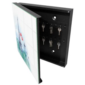 Caixa para chaves decorativa 30x30x5, abertura à esquerda tulup