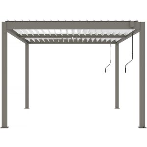 Pérgula bioclimática "windsor" - 3 x 4 m - taupe