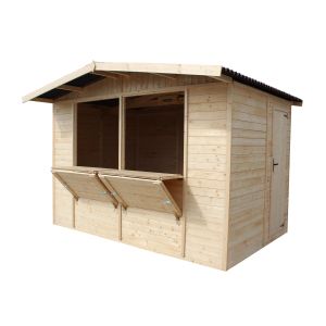 Abrigo de madeira tipo quiosque 336x263x232 cm (8,84 m²) laia