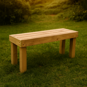Banco de jardim em madeira tratada 100x33x50 cm - vidahuerto