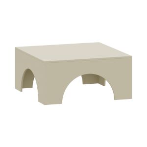 Mesa de centro vivatka quadrado 80x80x37 cm areia [en.casa]