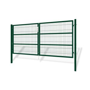Portão giratório de malha razo 3m a.140cm + portão verde de 1m a.140cm