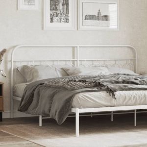 Cabeceira de cama 200 cm metal branco ptob4367