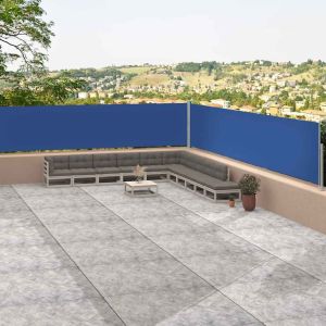 Toldo lateral retrátil 117x1200 cm azul egw253487