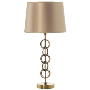 Abajur de mesa em metal, cor bronze, 1x27 cm, potência máxima de 40 w.