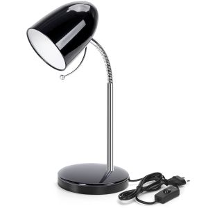 Aigostar lâmpada mesa retro metal E27 máx 240v preto