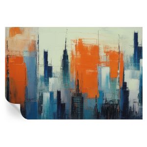 Papel parede adesivo cidade abstrata 104x152 tulup