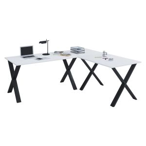 Escritorio lona blanco / roble sonoma al. 76 x an. 190 x p. 160 cm