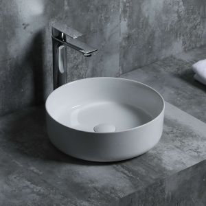 Lavatório de pousar cilin cerâmica 36x12x36 cm branco