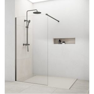 Divisória fixa de duche screen titanio transparente 86,5-88cm
